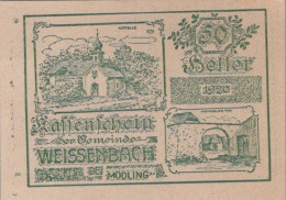 50 HELLER 1920 Stadt WEISSENBACH BEI MoDLING Niedrigeren Österreich #PE026 - Lokale Ausgaben