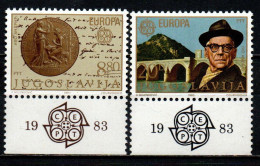 JUGOSLAVIA - 1983 - Europa - Ivo Andric (1892-1975) Poet, 1961 Nobel Prize Winner - MNH - Unused Stamps