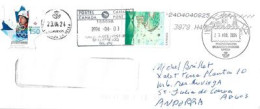 2024. Lettre Quebec à Andorra (Principauté) Avec Timbre à Date Illustré D'arrivée - Storia Postale