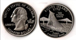 USA 2001. State Quarter Coin - Rhode Island, Km#320, UNC - 1999-2009: State Quarters
