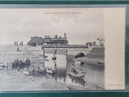 Ponte Girante Na Ria De Faro , Train Sur Un Pont , Rare - Faro