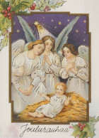 ÁNGEL NAVIDAD Vintage Tarjeta Postal CPSM #PAH233.ES - Anges