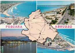 PESCARA - CARTOLINA - ABRUZZO - ANNULLATA CON VENTENNALE DEL ROTARY - FOLIGNO (PG) - Pescara