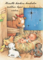 CHILDREN Scene Landscape Baby JESUS Vintage Postcard CPSM #PBB613.GB - Scene & Paesaggi