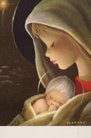 Virgen María Virgen Niño JESÚS Religión Vintage Tarjeta Postal CPSM #PBQ037.ES - Vierge Marie & Madones