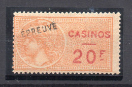 !!! FISCAL, CASINOS N°7 NEUF * - Timbres