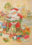 WEIHNACHTSMANN SANTA CLAUS WEIHNACHTSFERIEN Vintage Postkarte CPSM #PAK685.DE - Santa Claus