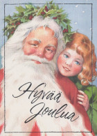 WEIHNACHTSMANN SANTA CLAUS KINDER WEIHNACHTSFERIEN Vintage Postkarte CPSM #PAK278.DE - Santa Claus