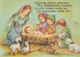 JÉSUS-CHRIST Bébé JÉSUS Noël Vintage Carte Postale CPSM #PBB939.FR - Jezus