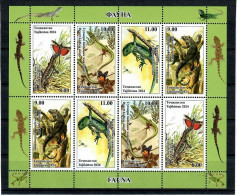 Tajikistan 2024 . Fauna ( Lizards, Butterflies ). M/S Of 8 - Tadzjikistan