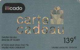 ## Carte  Cadeau ##  ILLICADO  ##    Gift Card, Giftcart, Carta Regalo, Cadeaukaart - Tarjetas De Regalo