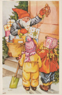 BABBO NATALE BAMBINO Natale Vintage Cartolina CPSM #PAK354.IT - Santa Claus