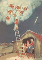 ANGELO Buon Anno Natale Vintage Cartolina CPSM #PAH797.IT - Engelen