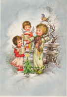 ANGELO Buon Anno Natale Vintage Cartolina CPSM #PAG922.IT - Anges