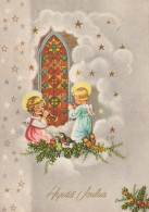 ANGELO Buon Anno Natale Vintage Cartolina CPSM #PAH108.IT - Engel