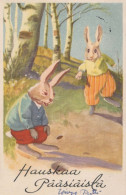 OSTERN KANINCHEN Vintage Ansichtskarte Postkarte CPA #PKE282.DE - Ostern