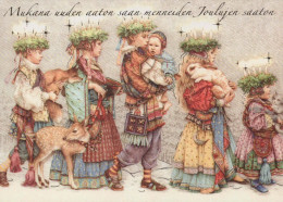 Neujahr Weihnachten KINDER Vintage Ansichtskarte Postkarte CPSM #PBM316.DE - Nouvel An