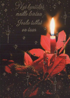 Neujahr Weihnachten KERZE Vintage Ansichtskarte Postkarte CPSM #PBA029.DE - Anno Nuovo