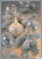 Neujahr Weihnachten KERZE Vintage Ansichtskarte Postkarte CPSM #PBA152.DE - Anno Nuovo