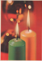 Neujahr Weihnachten KERZE Vintage Ansichtskarte Postkarte CPSM #PAZ333.DE - Anno Nuovo