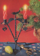 Neujahr Weihnachten KERZE Vintage Ansichtskarte Postkarte CPSM #PAZ575.DE - Anno Nuovo