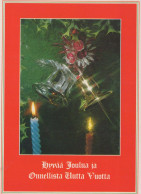 Neujahr Weihnachten KERZE Vintage Ansichtskarte Postkarte CPSM #PAZ273.DE - Anno Nuovo
