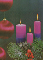 Neujahr Weihnachten KERZE Vintage Ansichtskarte Postkarte CPSM #PAW158.DE - Anno Nuovo