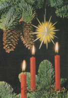Neujahr Weihnachten KERZE Vintage Ansichtskarte Postkarte CPSM #PAW279.DE - Anno Nuovo