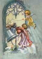 ANGELO Natale Vintage Cartolina CPSM #PBP335.IT - Engel