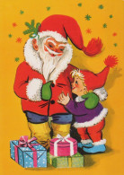 BABBO NATALE Buon Anno Natale Vintage Cartolina CPSM #PBL015.IT - Santa Claus