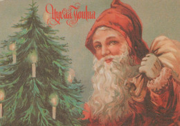 BABBO NATALE Buon Anno Natale Vintage Cartolina CPSM #PBB094.IT - Santa Claus