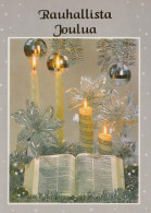 Buon Anno Natale CANDELA Vintage Cartolina CPSM #PAY354.IT - Neujahr