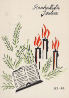 Buon Anno Natale CANDELA Vintage Cartolina CPSM #PAW219.IT - Año Nuevo