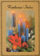 Buon Anno Natale CANDELA Vintage Cartolina CPSM #PAW039.IT - Año Nuevo
