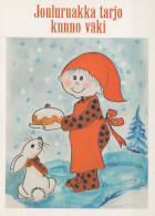 Buon Anno Natale BAMBINO Vintage Cartolina CPSM #PAW784.IT - Neujahr
