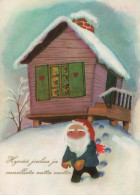 BABBO NATALE Buon Anno Natale Vintage Cartolina CPSM #PAU516.IT - Santa Claus