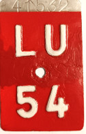 Velonummer Luzern LU 54 - Number Plates