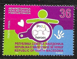 NMK 2024-02 CHILDREAN WHIT RARE DISEASES, NORTH MACEDONIA, 1v, MNH - Macedonia Del Norte