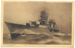 CPA Marine De Guerre Française - Le Croiseur Georges Leygues - Ed. G. Artaud - Gaby N°63 - Warships