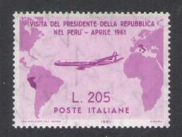 1961 Italia - 205 Lire Rosa - Gronchi Rosa - MNH** - Certificato De Simoni - 1961-70:  Nuovi