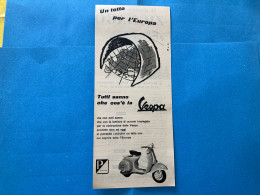 PUBBLICITà ADVERTISING VESPA PIAGGIO VINTAGE. - Autres & Non Classés