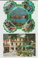 N. 2 CARTOLINE RIVA DEL GARDA TRENTO ALBERGO HOTEL GIARDINO VERDI VEDUTINE PANORAMA VIAGGIATE - Autres & Non Classés