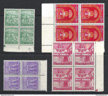 1956 NEPAL, SG N° 97/100 4 Valori  MNH/**  QUARTINA - Népal