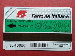 FS Ferrovie Italiane Scheda Ferroviaria In Train 50000 Urmet NEUVE MINT Ferrovie (D0415 - Öff. Gedenkausgaben