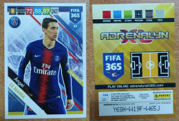 AC - 95 ANGEL DI MARIA  PARIS SAINT GERMAIN  PANINI FIFA 365 2019 ADRENALYN TRADING CARD - Trading-Karten