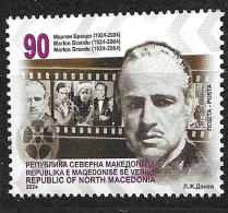 NMK 2024-03 MARLON BRANDO, NORTH MACEDONIA, 1v, MNH - Nordmazedonien