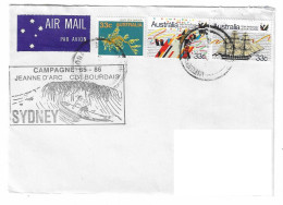 161 JDA -PORTE-HÉLICOPTÈRES JEANNE D'ARC -     GEAOM 1985 -1986 (ESCALE AUSTRALIE  - SYDNEY ) TP LOCAUX - Seepost