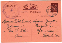 Cachet: Gendarmerie Nationale, Brigade De Mers El Kebir, 30/1/41 Pour La Cote D'Or - Guerre De 1939-45