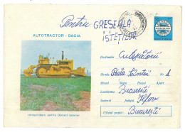 IP 73 - 01333 AGRIMOTOR, Romania - Stationery - Used - 1973 - Entiers Postaux
