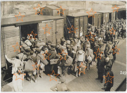 CAMBRAI Photo Allemande, La Gare, Prisonniers Civils Et Militaire Français En Partance Pour L'Allemagne, Guerre14-18,WW1 - Cambrai